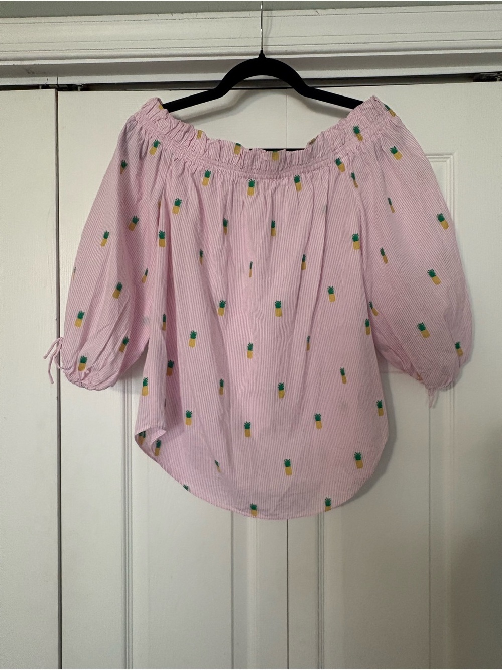 Kate Spade New York Pineapple Off The Shoulder Top - Picture 3 of 5